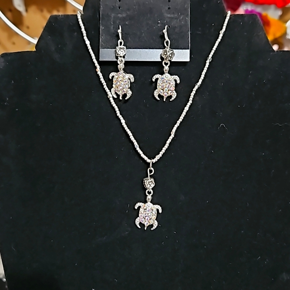 Turtle  Neclace and earrings  set